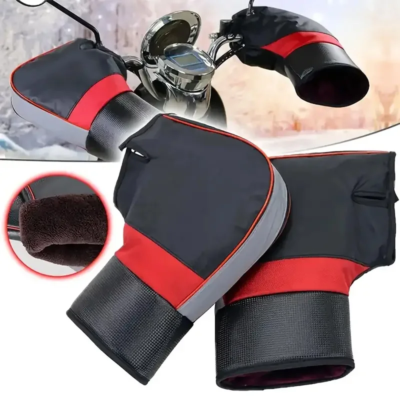 Motorcycle Gear Protection - Motorcycle Handlebar Muffs Thick Warm Rainproof