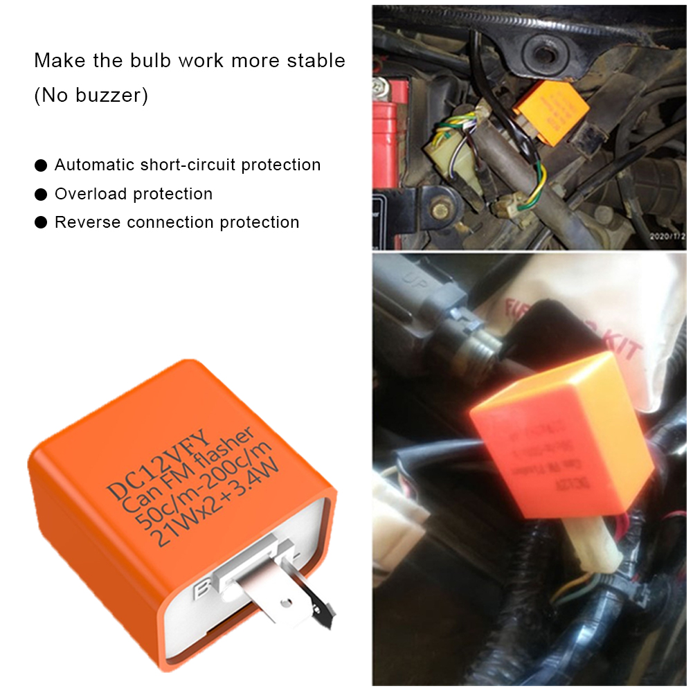 DV 12V LED Flasher Adjustable  - Motorcycle Gear Protection ulasan dan harga
