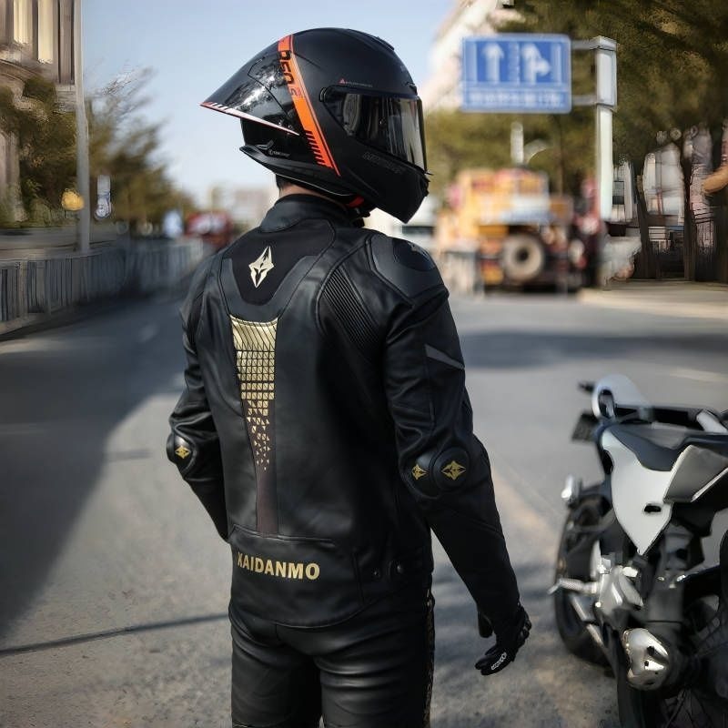 Motorcycle Riding Clothes Leat - Riding Jacket Leather ulasan dan harga