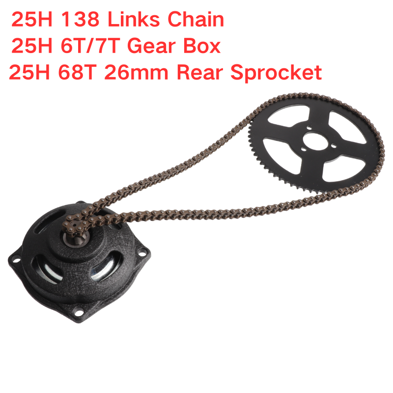 25H 138 Link Chain with 6T 7T  - Motorcycle Gear Garage Storage ulasan dan harga