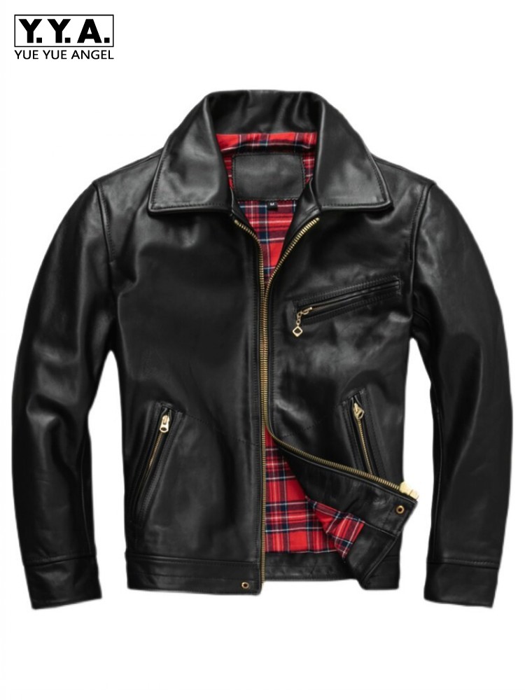 Mens Slim Fit 100% Horsehide G - Riding Jacket Leather ulasan dan harga