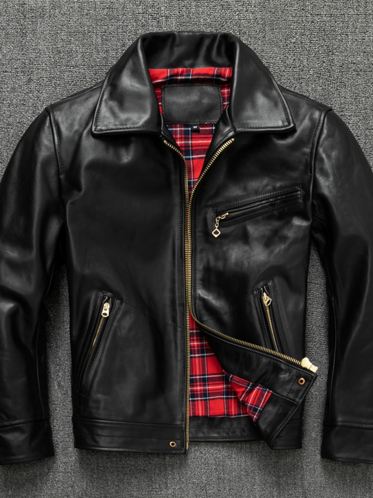 Mens Slim Fit 100% Horsehide G - Riding Jacket Leather ulasan dan harga