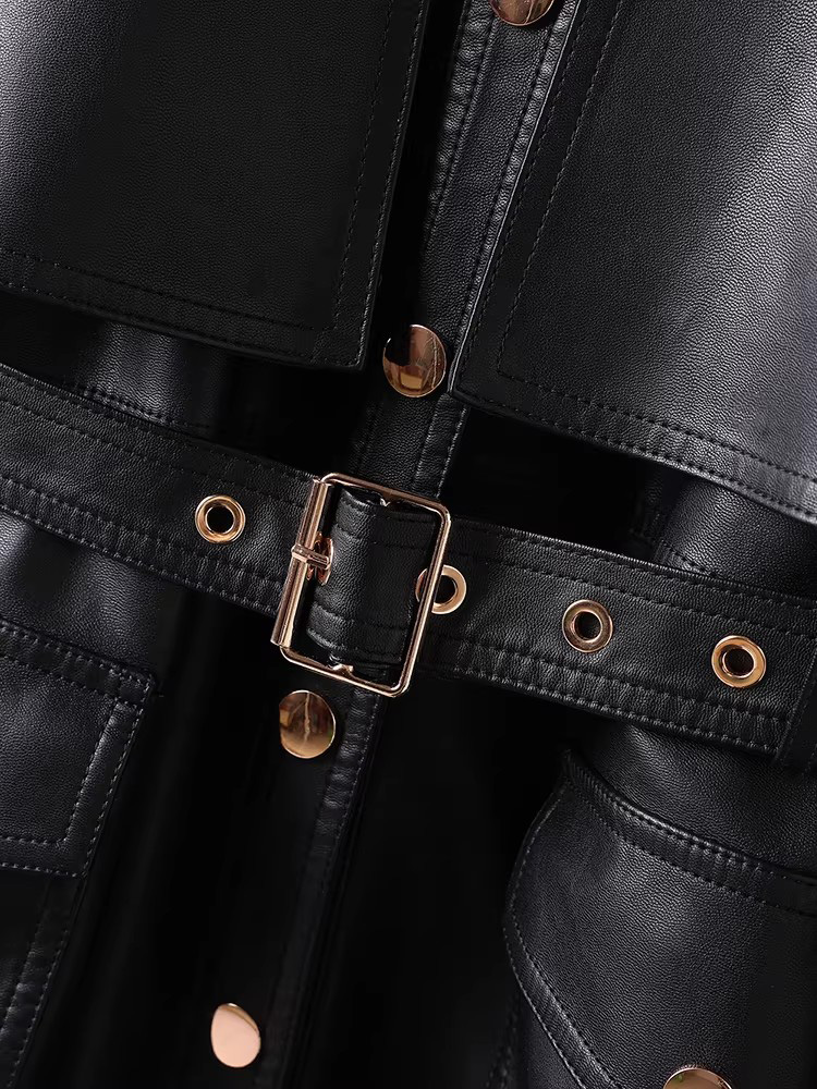 New Women Split Leather Motor  - Riding Jacket Leather ulasan dan harga