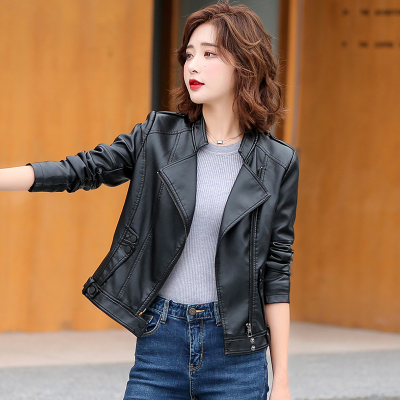 M-5XL New Women Leather Jacket - Riding Jacket Leather ulasan dan harga