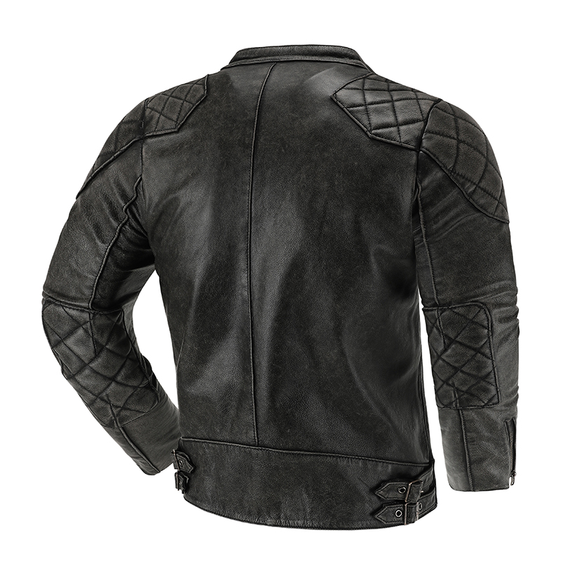 Retro Leather Jacket Motorcycl - Riding Jacket Leather ulasan dan harga