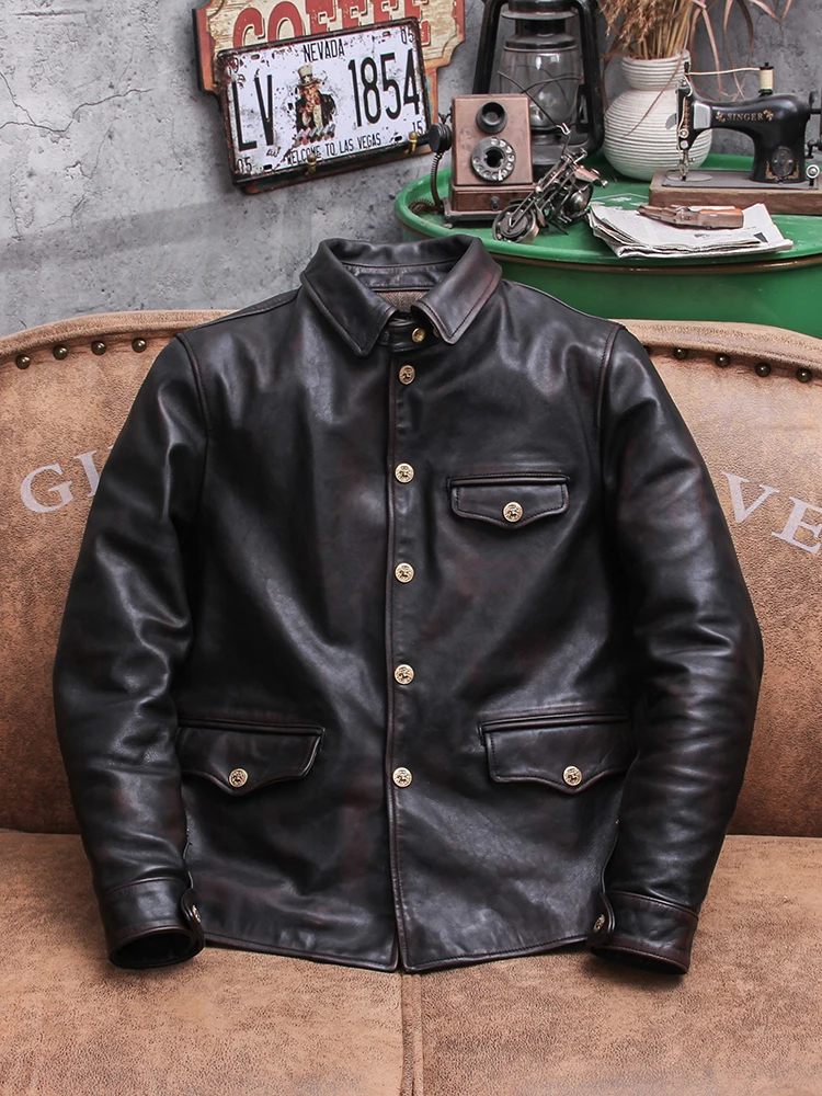 YR!Free shipping.Men Deep brow - Riding Jacket Leather ulasan dan harga