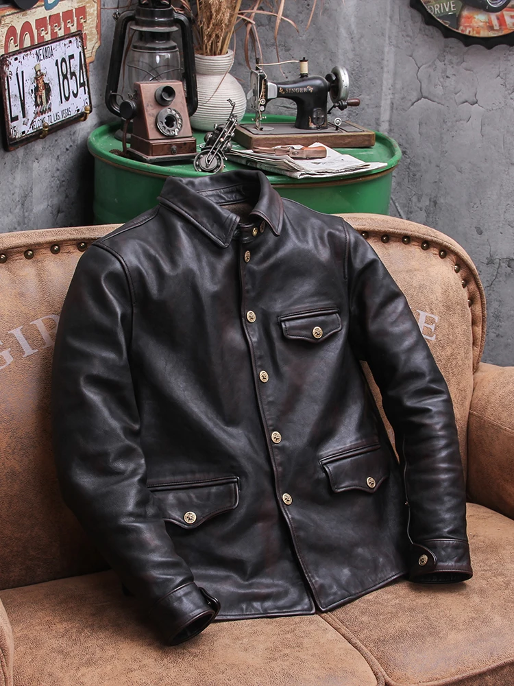 YR!Free shipping.Men Deep brow - Riding Jacket Leather ulasan dan harga