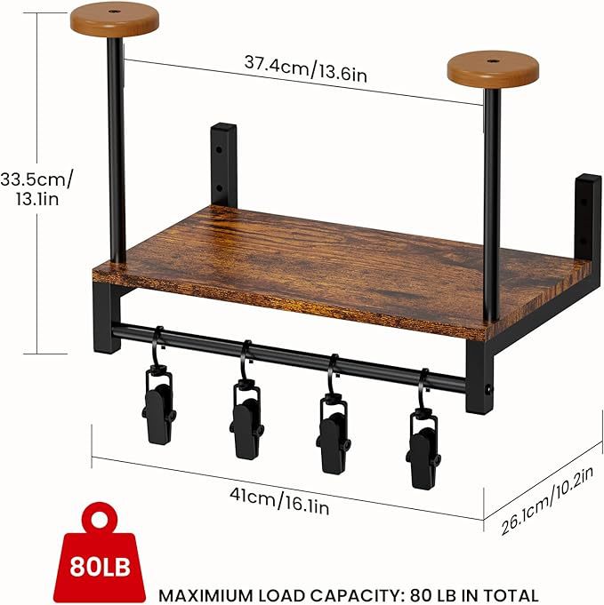 Wall Mount Helmet Holder Woode - Motorcycle Gear Garage Storage ulasan dan harga