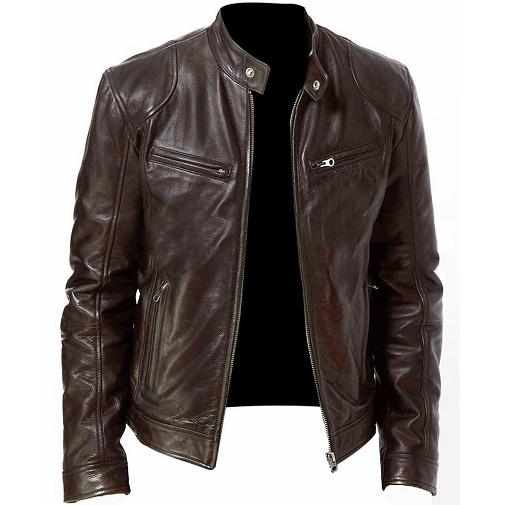 PU Leather Motorcycle Jacket M - Riding Jacket Leather ulasan dan harga